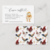 Baby Chick Diaper Raffle Ticket