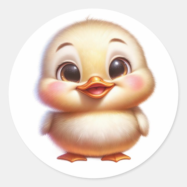 Baby Chick Runder Aufkleber (Vorderseite)