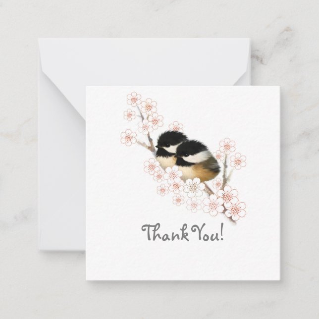 Baby Chickadees Merci Cartes de notes (Devant)