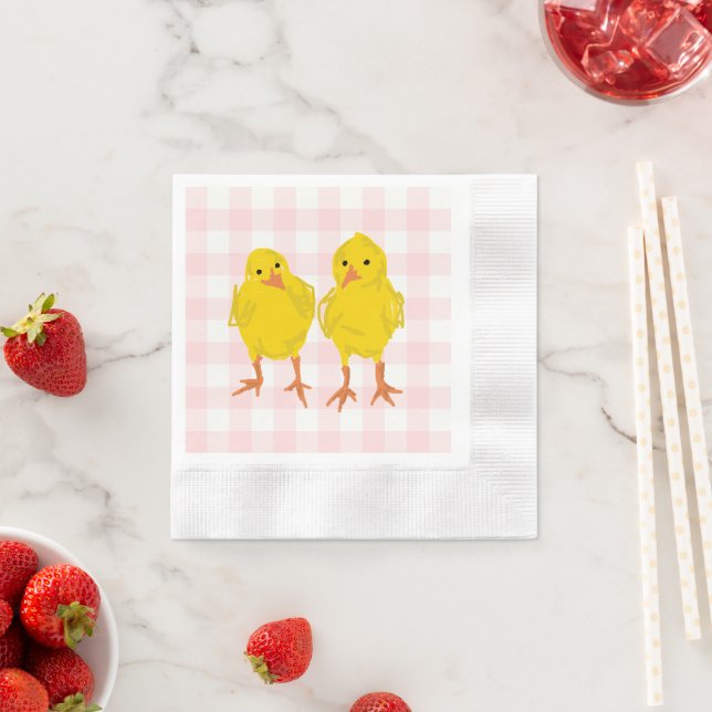 Baby Chicks Malerei Osterzange Serviette (Beispiel)