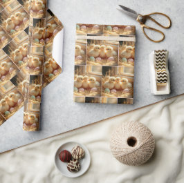 Baby Chicks mit Gingham Eiern Geschenkpapier