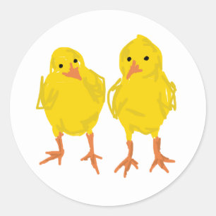 Baby Chicks Oster Pieps Zeichnen Sticker