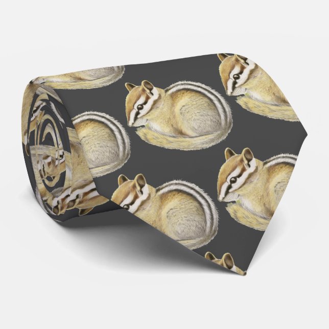 Baby Chipmunk Neck Tie Krawatte (Gerollt)