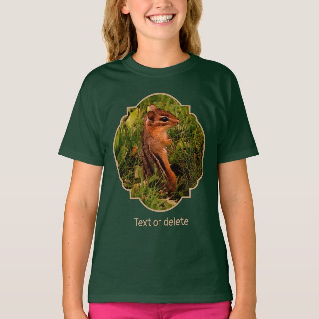 Baby Chipmunk Wildlife Animal Art  T-Shirt (Vorderseite)