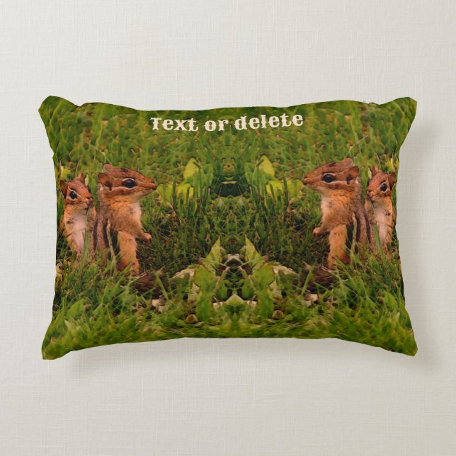 Baby Chipmunks Animal Art Personalisiert Dekokissen (Vorderseite)