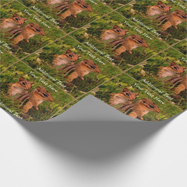Baby Chipmunks Animal Art Personalisiert Geschenkpapier (Ecke)