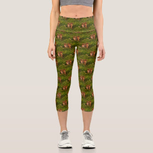 Baby Chipmunks Animal Nature Art Capri Leggings