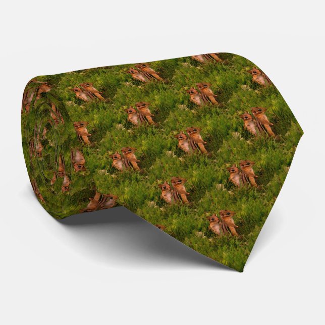 Baby Chipmunks Animal Nature Art Krawatte (Gerollt)