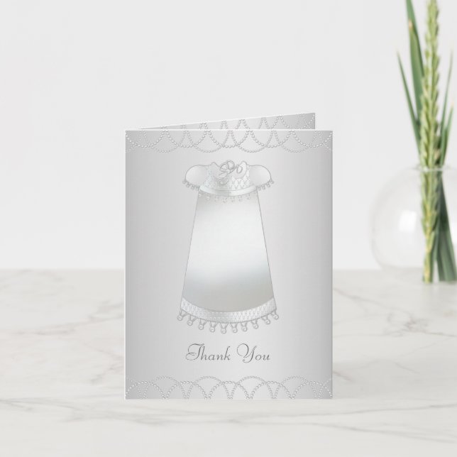 Baby Christening Merci Cartes (Devant)