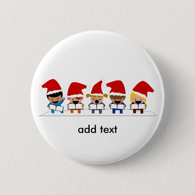 Baby Christmas Carolers Button (Vorderseite)