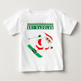 Baby Christmas Holiday Skier Baby T - Shirt