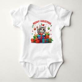 Baby Christmas Kitty With Gift Strampler