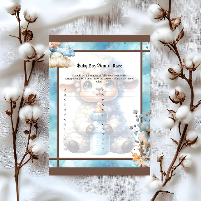 Baby Circus_  Baby Boy Name Race Game Briefbogen (Von Creator hochgeladen)