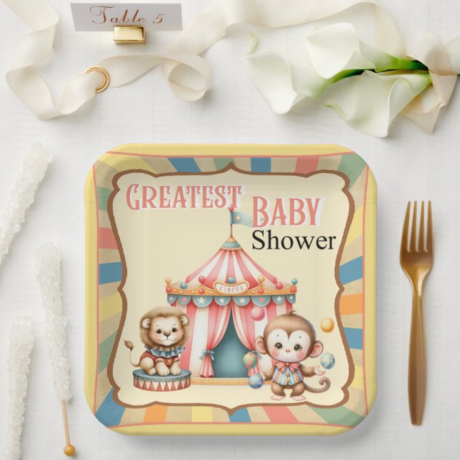 Baby Circus Pappteller (Hochzeit)