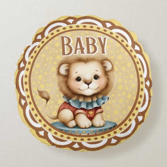 Baby Circus Rundes Kissen (Vorderseite)
