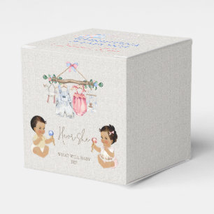 Baby Clothes Geschlecht offenbart Elfenbeinrosa Bl Geschenkschachtel