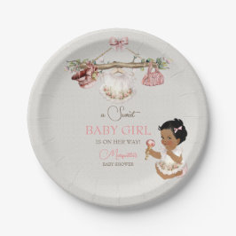 Baby Clothes Girl Baby Dusche Elfenbeinrosa Pappteller