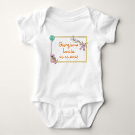 "Baby Clothes on a line" - individuell anpassbarer Baby Strampler