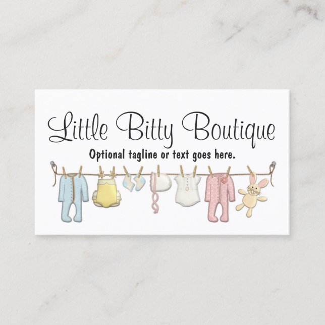 Baby Clothesline Boutique Social Media Visitenkarte (Vorderseite)