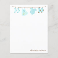 Baby Clothesline Custom Flat Danke Notizen