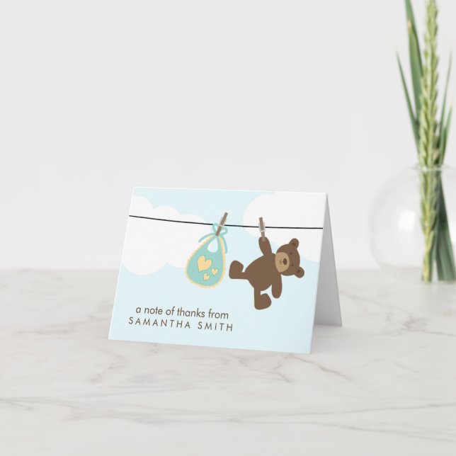 Baby Clothesline Danke, dass ihr Notizen {green} g (Vorderseite)