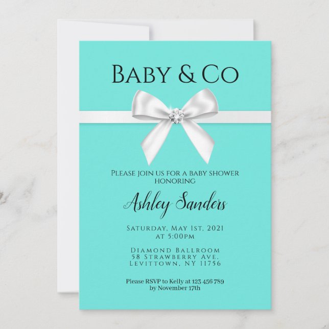 Baby & Co Baby Dusche Einladung (Vorderseite)