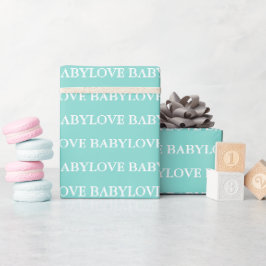 BABY & CO Baby Liebe Aquamarin Blue Tiara Dusche P Geschenkpapier