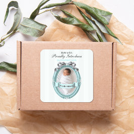 Baby & Co Baby Photo  Quadratischer Aufkleber