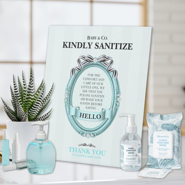 Baby & Co Sanitize Station Table Sign Sockelschild (Von Creator hochgeladen)