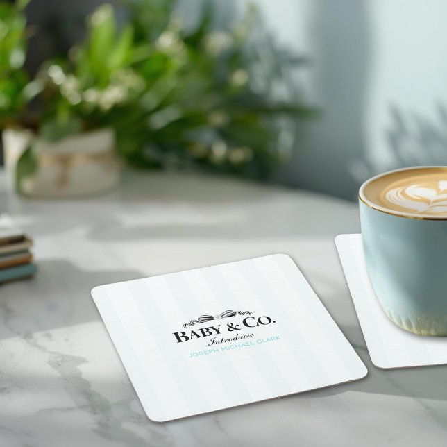 Baby & Co Sip and See  Rechteckiger Pappuntersetzer (Von Creator hochgeladen)