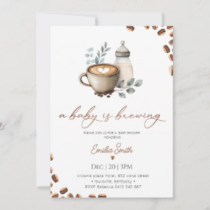 Baby Coffee Bean geschlechtsneutrale Babyparty Einladung