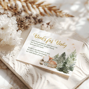 Baby Cold Outdoor Rustic Deer Winter Baby Dusche Begleitkarte