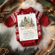 Baby Cold Outdoor Rustic Deer Winter Baby Dusche