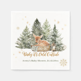 Baby Cold Outdoor Rustic Deer Winter Baby Dusche Serviette