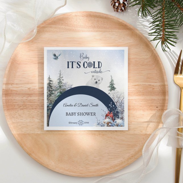Baby Cold Outdoor Snowy Bear Bird Baby Dusche Serviette (Von Creator hochgeladen)