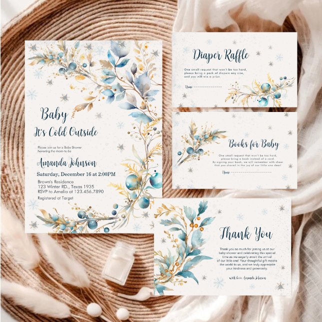 Baby Cold Outside Winter Baby Shower Thank You (Von Creator hochgeladen)