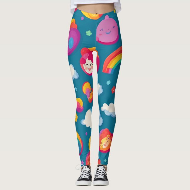 Baby Colorful Personalisiert Pattern Leggings (Vorderseite)