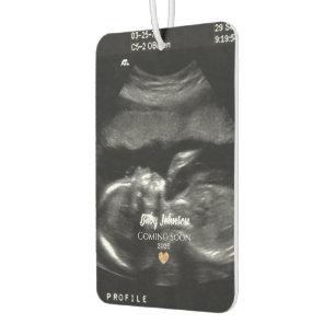 Baby Coming Bald Ultrasound Gold Herz Autolufterfrischer