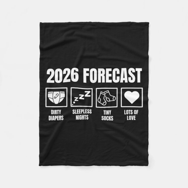 Baby Coming Soon 2026 Pregnancy Announcement Forec Fleecedecke (Vorderseite)