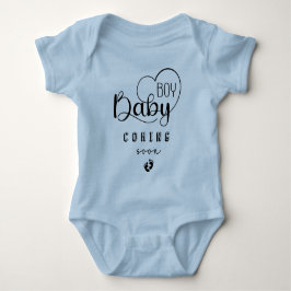 Baby Coming Soon Boy Blue Baby Bodysuit Strampler