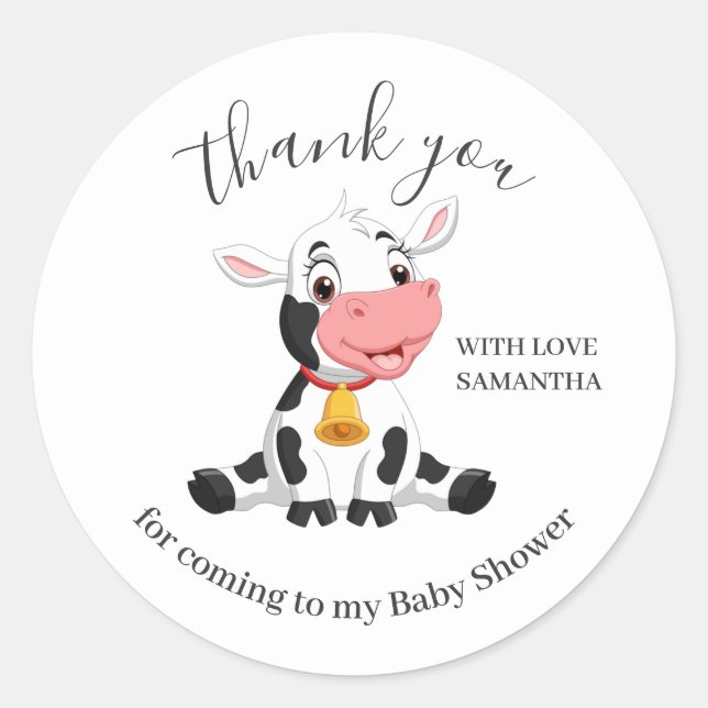 Baby Cow Merci Favoriser les étiquettes (Devant)