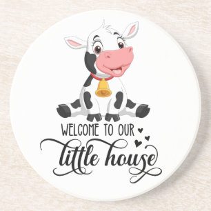 Baby Cow Willkommen auf unserer Zuhause Getränkeuntersetzer