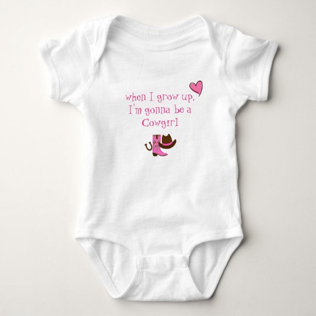 Baby Cowgirl Baby Strampler (Vorderseite)