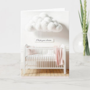Baby Crib für Neugeborene Glückwünsche Karte
