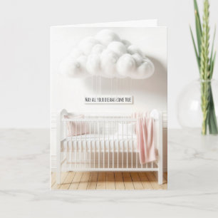 Baby Crib für Neugeborene Glückwünsche Karte