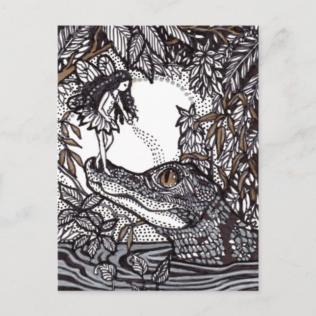Baby Croc und Fairy Postkarte (Vorderseite)