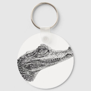 Baby Crocodile Ink Drawing Schlüsselanhänger