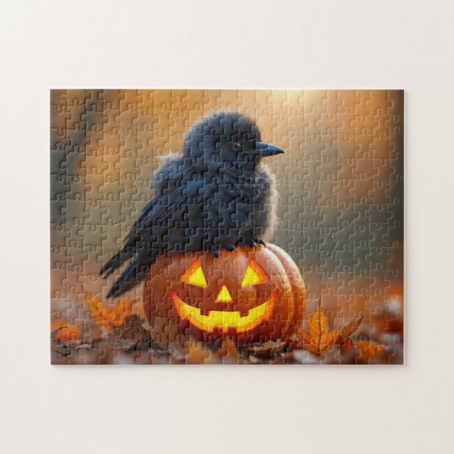 Baby Crow und der Jack-O-Lantern (Horizontal)