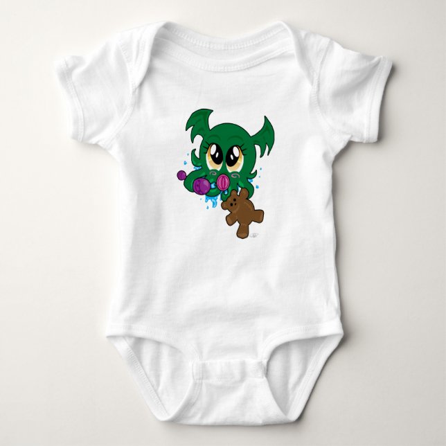 Baby Cthulhu Kindergröße Baby Strampler (Vorderseite)