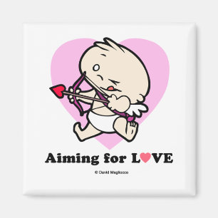 Baby Cupid auf Liebe-Quadrat-Magnete Magnet